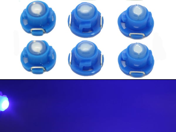 T4.7 T5 Neo Wedge 6-pack med blå led chip instrument belysning
