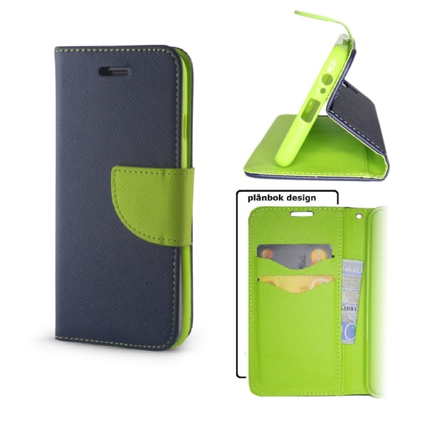 Nokia 2.2 - Smart Fancy Etui Mobilpung - Marineblå/grøn