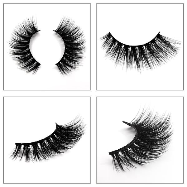 5 par falske øyevipper - 3D faux mink - G504