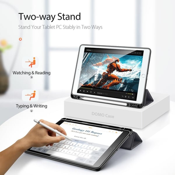 DUX DUCIS Domo Apple iPad 10.2 2021/2020/2019 deksel Trifoldet Svart
