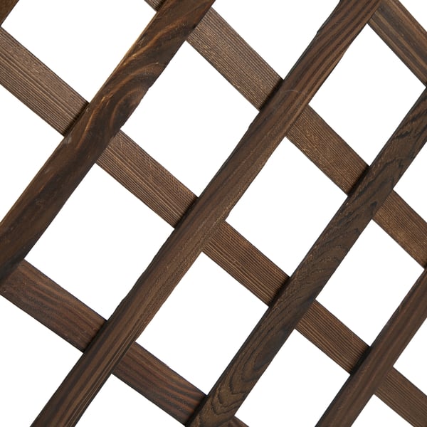 Højbedsplantekasse med espalier, 72,5x31,5x149,5 cm, Brun, Træ