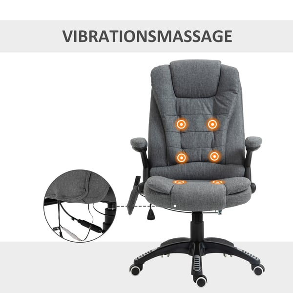 Massagestol, 67x74x116-126 cm, Mørkegrå