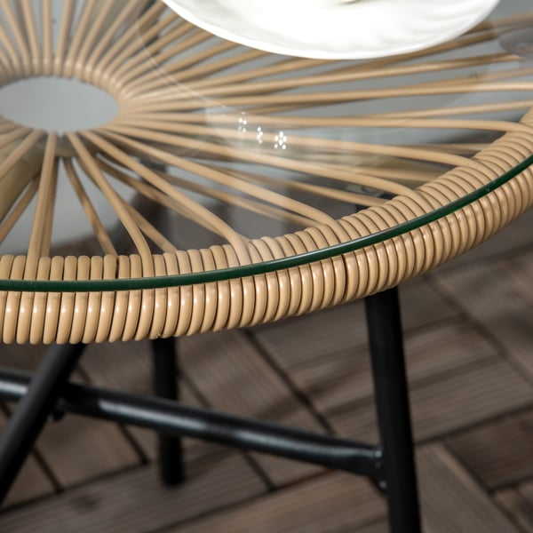Bistrobord, 50x50x50 cm, Sort, Beige