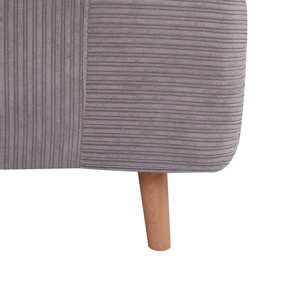 Sovesofa, 2-i-1 justerbar foldbar madras, 82x89x83 cm, lysegrå