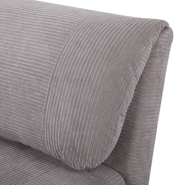 Sovesofa, 2-i-1 justerbar foldbar madras, 82x89x83 cm, lysegrå