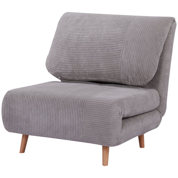 Sovesofa, 2-i-1 justerbar foldbar madras, 82x89x83 cm, lysegrå