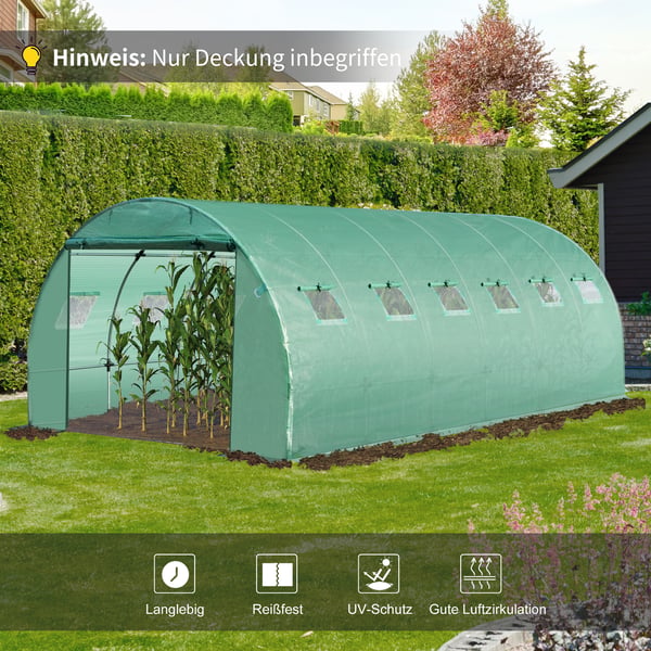 Kasvihuoneen suojapeite, 600x300x200 cm, vihreä