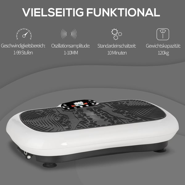 Vibrationsplatta, 73x40x13 cm, Vit