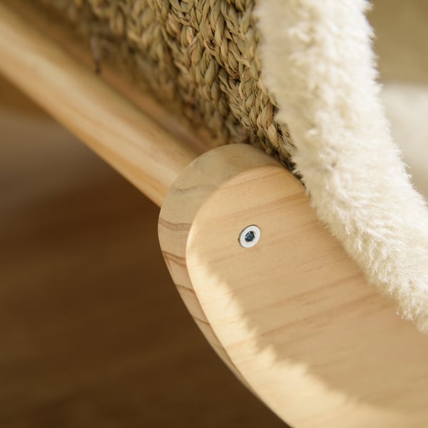 Kattegrav med hylde, 41x38x43 cm, beige