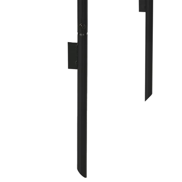 Trädgårdsbåge, 140x40x240 cm, Svart, Metall