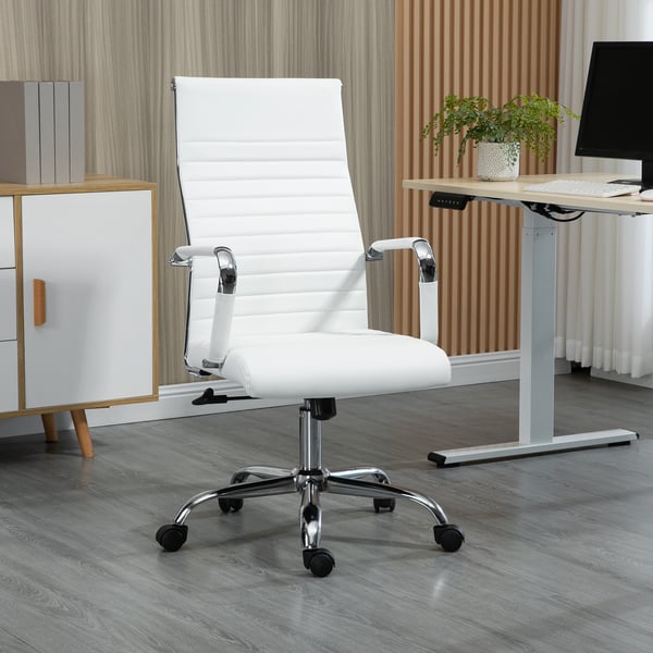 Kontorstol, 54x62x104-114 cm, Hvid