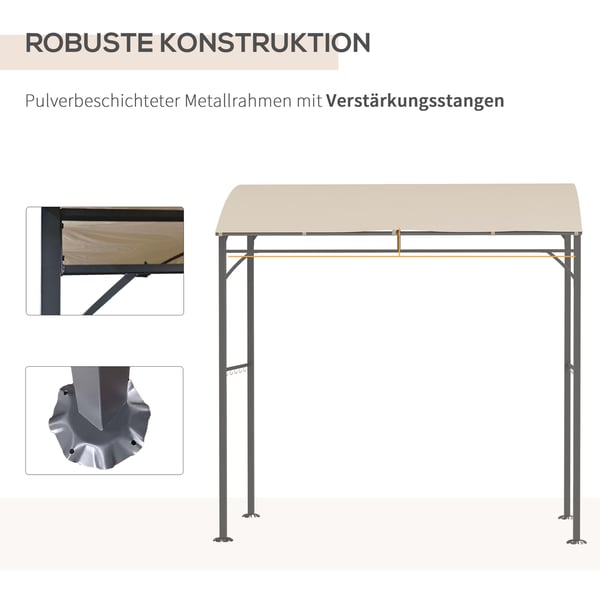 Grillpaviljong, 215x150x220 cm, Beige