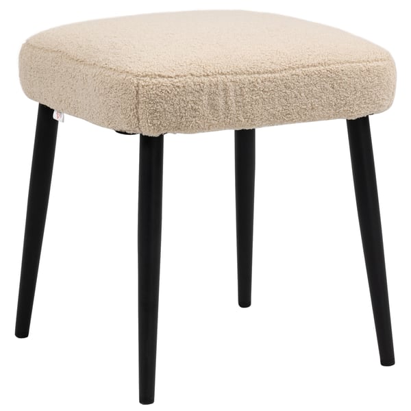 Fodskammel, 42x42x47 cm, Beige