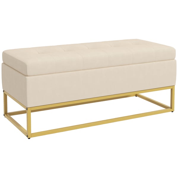 Säilytyspenkki, 110x44x49 cm, beige
