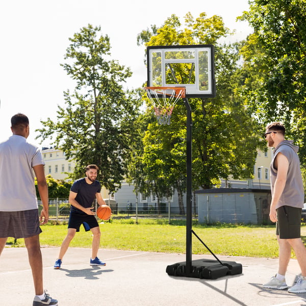 Koripallokori, Säädettävä korkeus 260-310 cm, Musta
