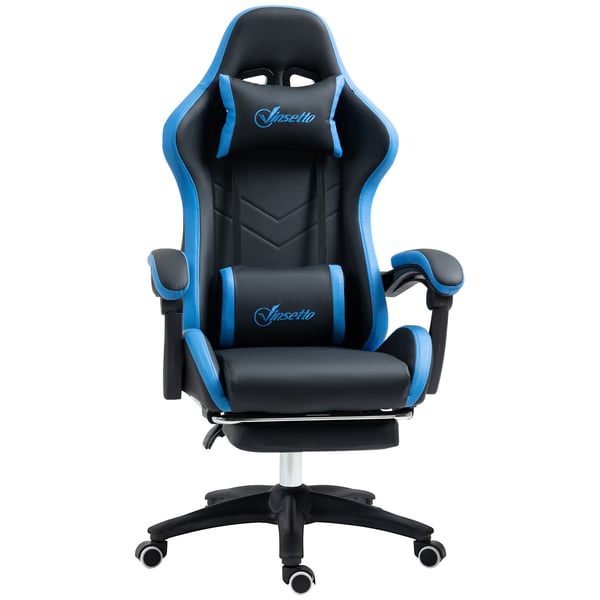 Gamingstol, 65x65x121-129 cm, Sort Blå