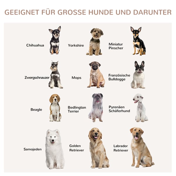 Hundebur, 106x60x76 cm, Hvid