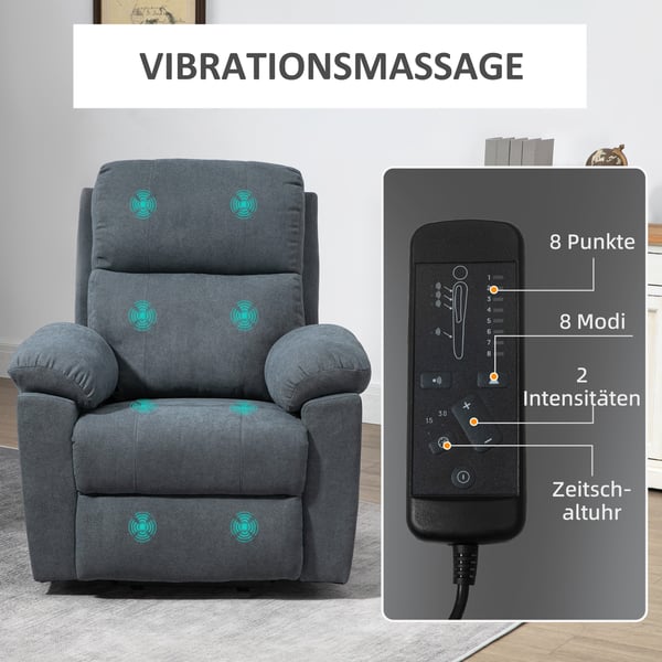 Massagestol, 89x99x103 cm, Grå