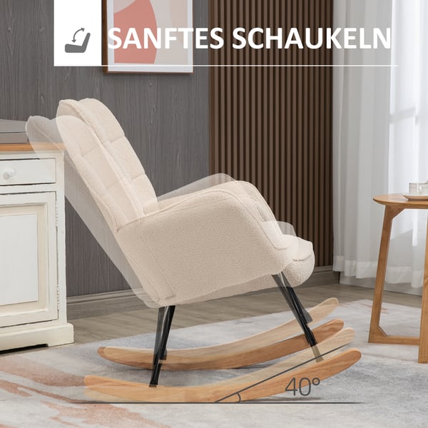 Gyngestol, 71x92x101 cm, Beige