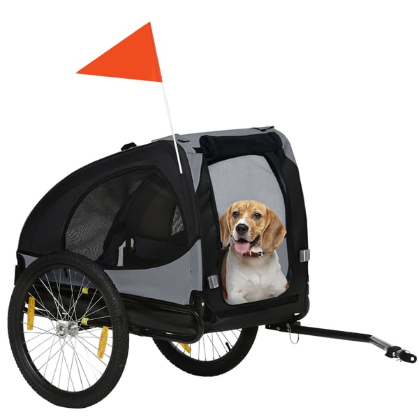 Hundetrailer, 140x71x83 cm, Sort