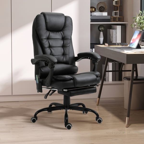 Skrivebordsstol, 67x79x111-121 cm, Sort, Massagefunktion
