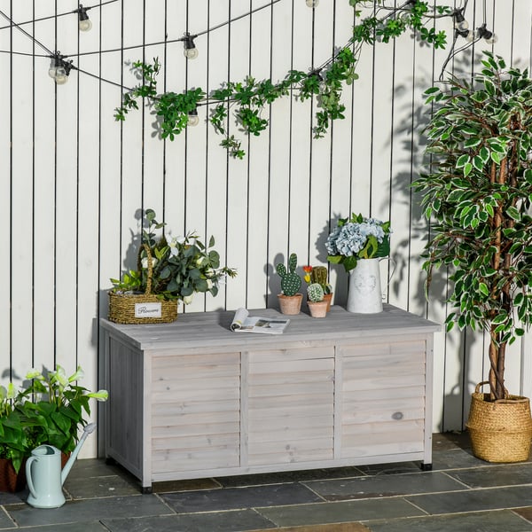 Trädgårdsskåp, 127x56x60 cm, Grå