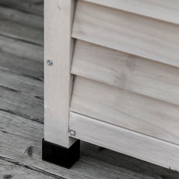 Trädgårdsskåp, 127x56x60 cm, Grå