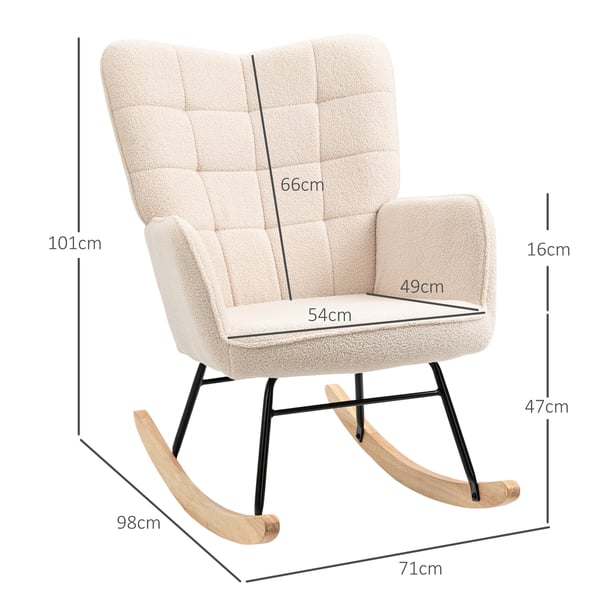 Gyngestol, 71x92x101 cm, Beige