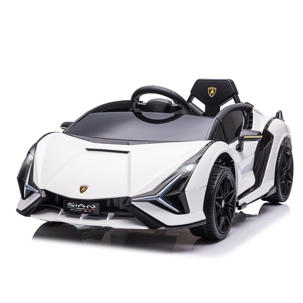 Børne elbil Lamborghini SIAN 108x62x40 cm Hvid, Metal