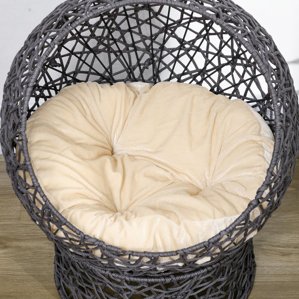Katteseng, 50x50x60 cm, Lilla og Creme