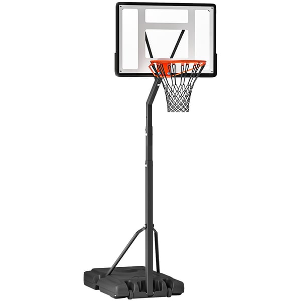 Basketballkurvstander, 90x165x302-352 cm, Sort