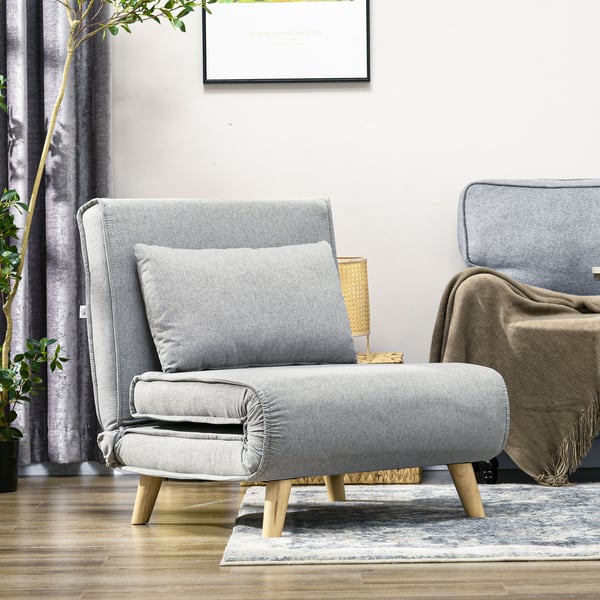 Sovstol, 72x78x79 cm, Ljusgrå, Justerbart Ryggstöd