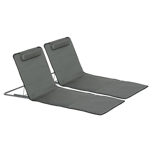 Strandmatta, 124x53x35-45 cm, Grå