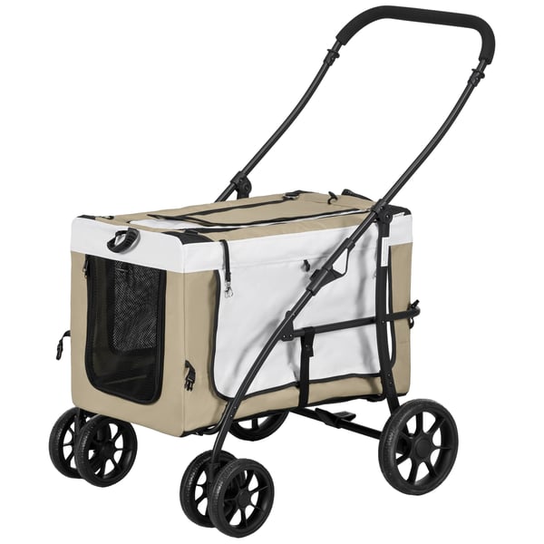 Kæledyrsklapvogn, 81x58x97,5 cm, Khaki