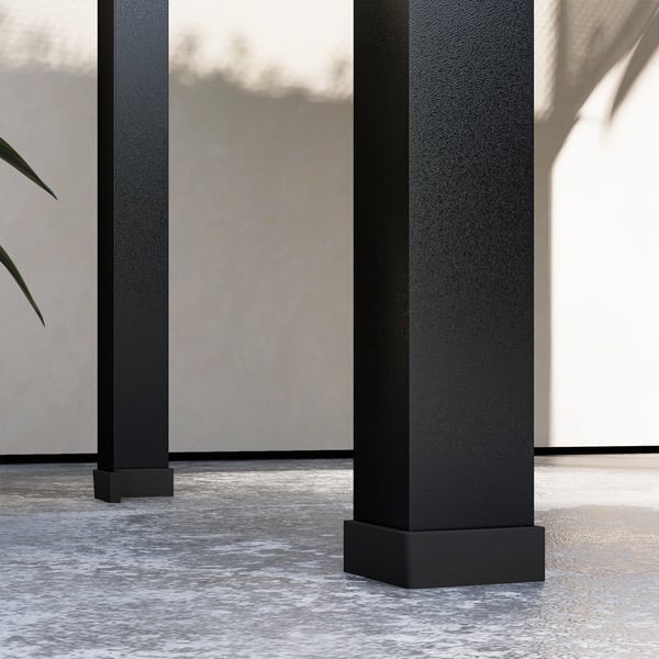 Hævet plantebed med betræk, 100x48x124 cm, sort