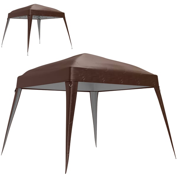 Erstatningstag til baldakin, 300x300 cm bund, 240x240 cm top, Brun