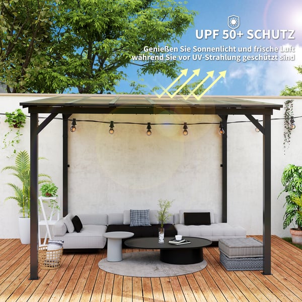 Pergola, 306x294x258 cm, Mörkgrå