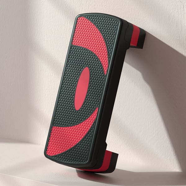 Aerobic Stepper, 80x31x20 cm, Rød og Sort