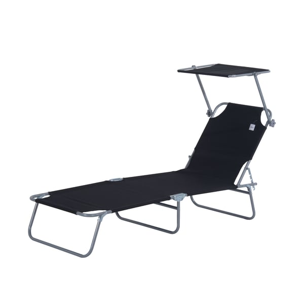 Solstol, 187x58x36 cm, Svart