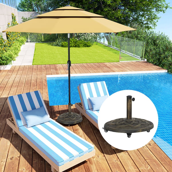 Parasolbase, Beton, 54,5x40,5 cm, Bronze