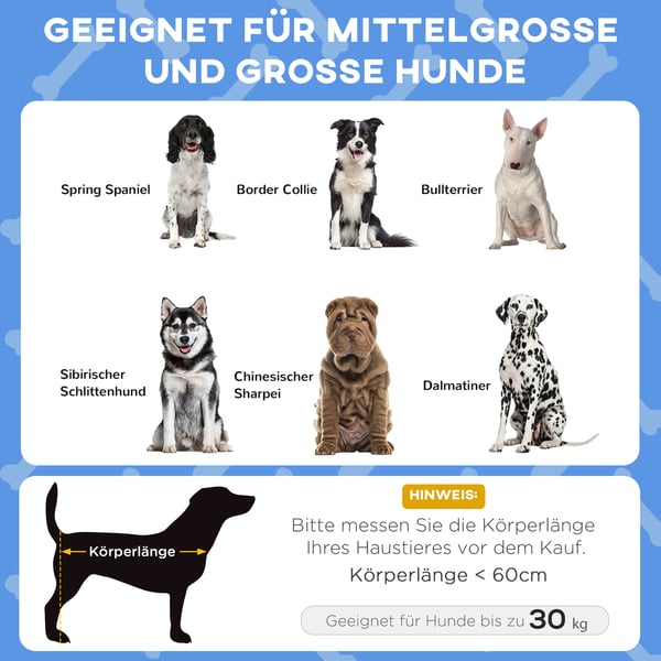 Hævet Hundeseng, 91x76x89 cm, Blå