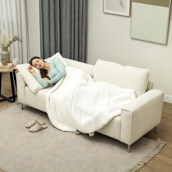 Soffa, 193x77x80 cm, Krämfärgad