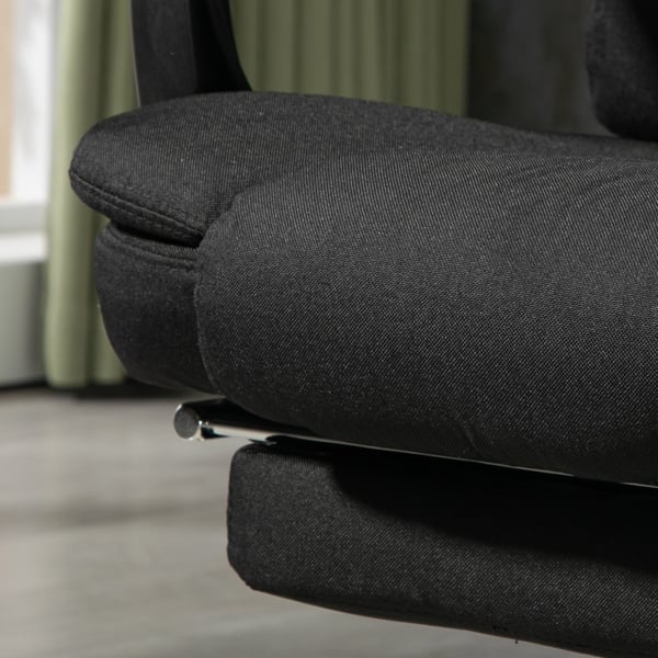Kontorstol med massagefunktion, 65x138x98-104 cm, sort