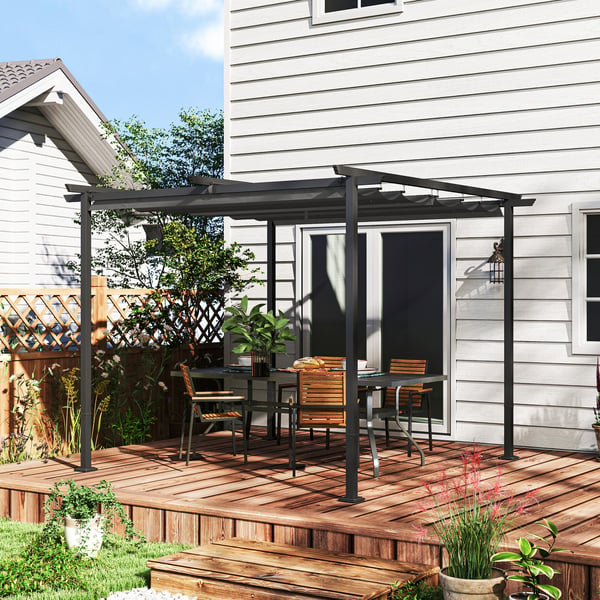 Pergola, 300x300x227 cm, Tummanharmaa