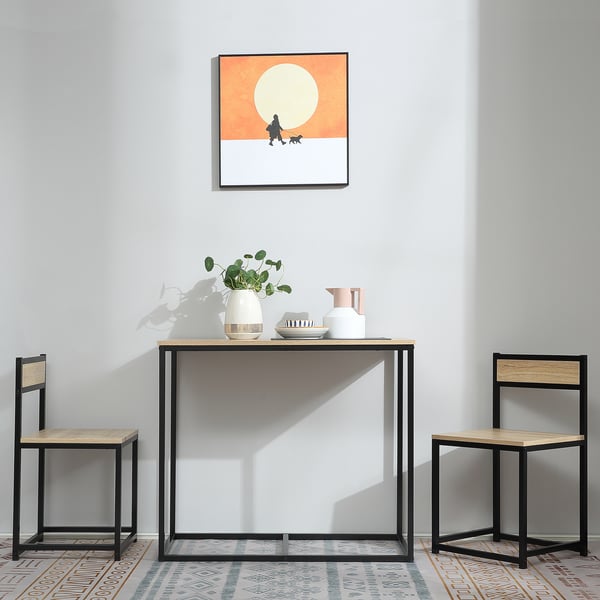 Ruokapöytäsetti, 90x47x76 cm, Tammi