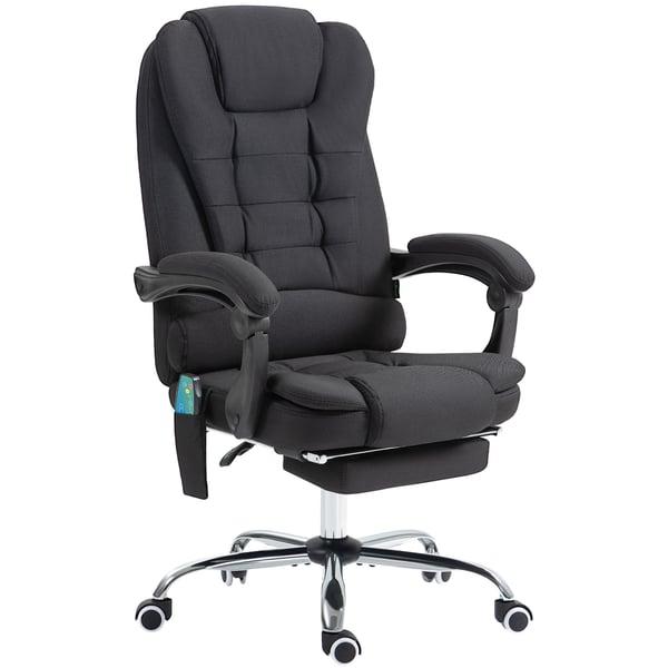 Kontorstol med massagefunktion, 65x138x98-104 cm, sort