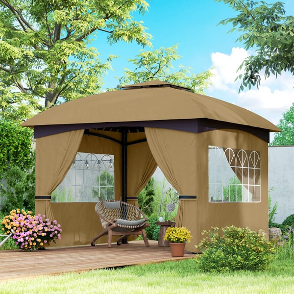 Havepavillon, 335x335x285 cm, Beige