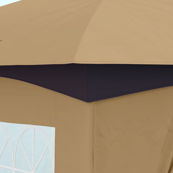 Havepavillon, 335x335x285 cm, Beige
