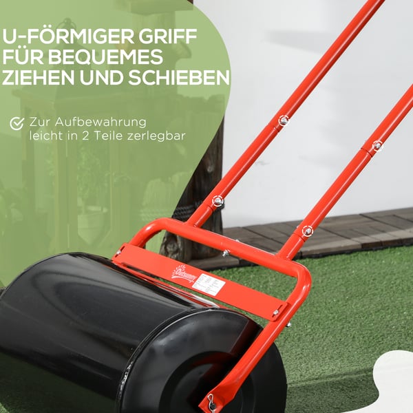 Gräsmatterulle, 58x32,5x113 cm, Röd