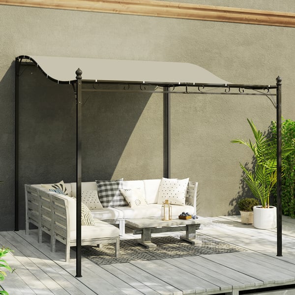 Pergola, 248x298x200/250 cm, Hvid